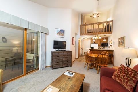 Living room, kitchen