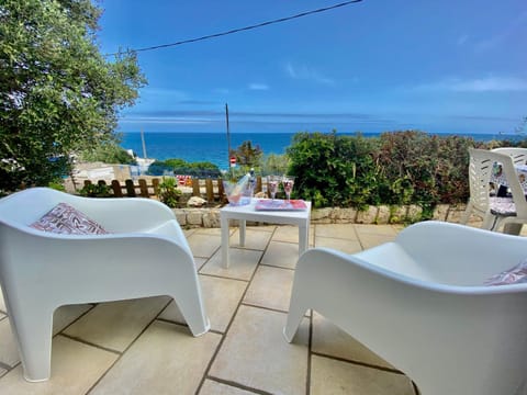 Patio, Day, Natural landscape, View (from property/room), Balcony/Terrace, Living room, Sea view