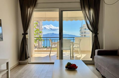 Living room, Seating area, Sea view