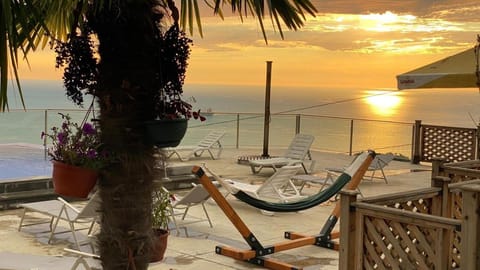 Swimming pool, Sunset