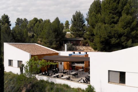Property building, Restaurant/places to eat, Natural landscape, Bird's eye view, Mountain view