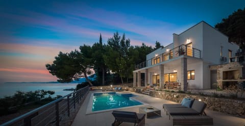 Property building, Swimming pool, Swimming pool, Sunset