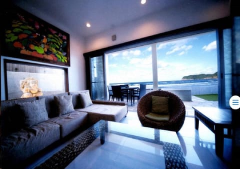 Living room, Seating area, Sea view