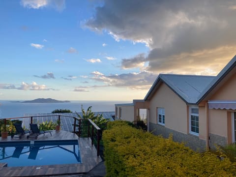 Property building, Natural landscape, Pool view, Sea view