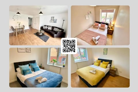 Convenient Manchester city centre 3BD with free parking Apartment in Salford