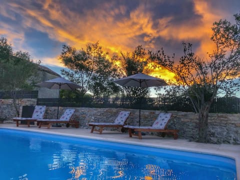 Swimming pool, Sunset