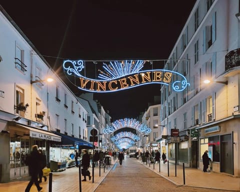 Nearby landmark, Night, Neighbourhood