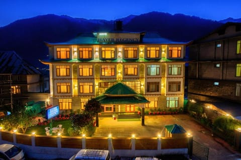 Property building, Night, Natural landscape, Mountain view, Parking