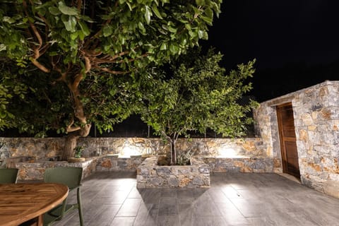 Property building, Night, Garden, Garden view