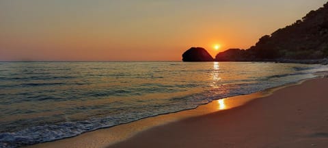 Natural landscape, Beach, Sea view, Sunset