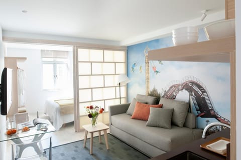 Living room, Dining area, Bedroom