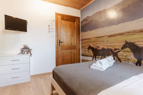 Bed, TV and multimedia, Photo of the whole room, Bedroom, towels