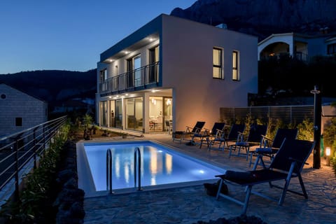 Property building, Swimming pool, Swimming pool, Sunset