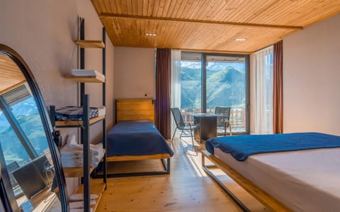 Bed, Natural landscape, Photo of the whole room, Bedroom, Mountain view