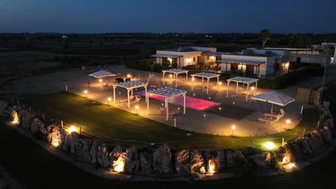 Night, Pool view, Swimming pool
