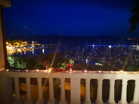 Night, Neighbourhood, Balcony/Terrace, Decorative detail, Sea view