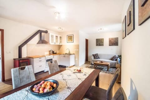 Living room, kitchen