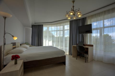 Bed, TV and multimedia, Photo of the whole room, Bedroom