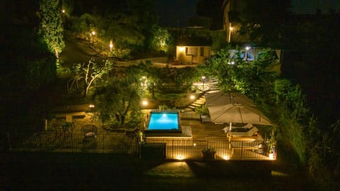 Property building, Night, Garden, Garden view, Open Air Bath, sunbed