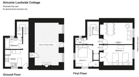 Arivonie Lochside Cottage House in Glencoe