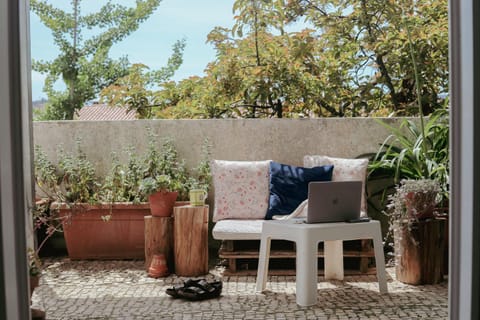 Patio, Spring, Day, Garden, View (from property/room), Balcony/Terrace, Seating area, Garden view