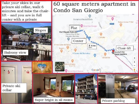 Walking distance from chairlift and center-60 sq m Wi-Fi Casa Lucia Apartment in Sauze d'Oulx