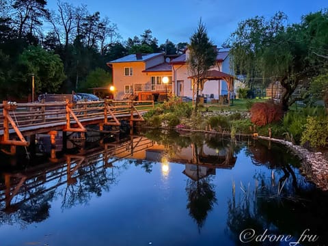 Property building, Night, Natural landscape, Garden, Garden view