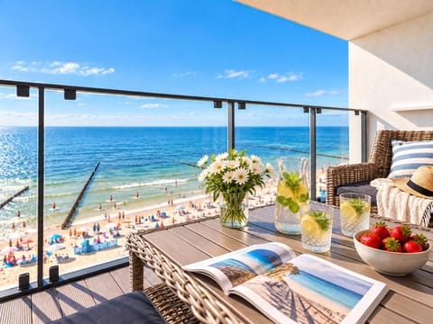 Day, Natural landscape, View (from property/room), Balcony/Terrace, Seating area, Sea view