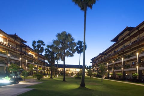 Property building, Night, Garden