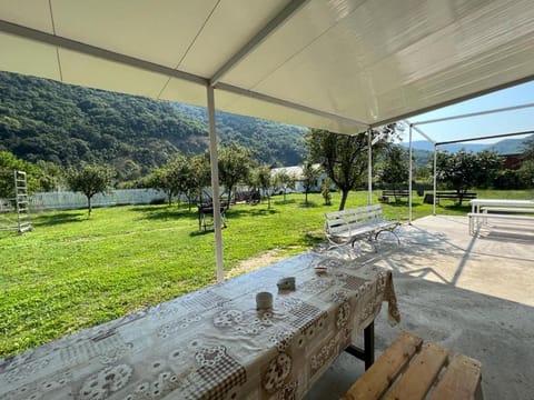 Patio, Dining area, Garden view