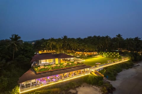 Property building, Night, Bird's eye view, Garden