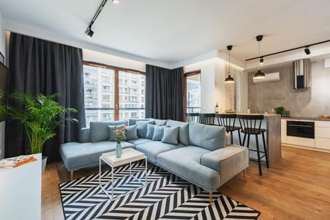 Kitchen or kitchenette, Living room, Seating area, Dining area, air conditioner, air conditioner