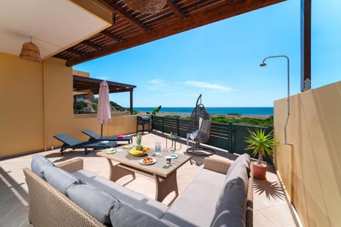 Patio, Natural landscape, View (from property/room), Balcony/Terrace, Sea view, sunbed