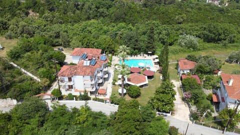 Property building, Natural landscape, Bird's eye view, Swimming pool