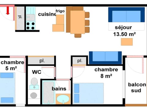 Appartement cosy 7 pers à 300m des pistes à Lanslebourg - FR-1-508-10 Apartment in Piedmont