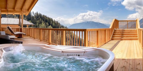Hot Tub, View (from property/room), Landmark view, Mountain view