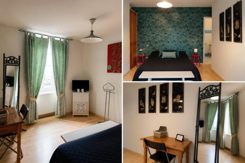 Bed, TV and multimedia, Photo of the whole room, City view