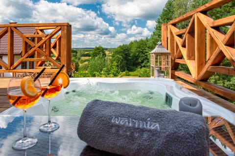 Hot Tub, Balcony/Terrace, Garden view, Alcoholic drinks