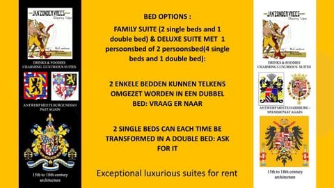 Charming Suites Jan Zonder Vrees Bed and Breakfast in Antwerp