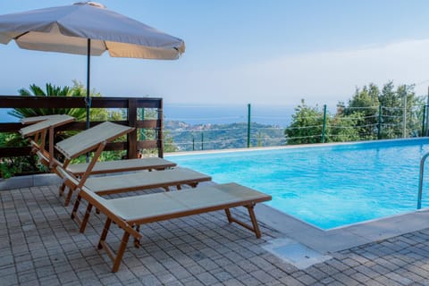 Mountain view, Pool view, Sea view, Swimming pool, sunbed