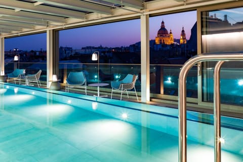 Pool view, Swimming pool, Swimming pool, Sunset