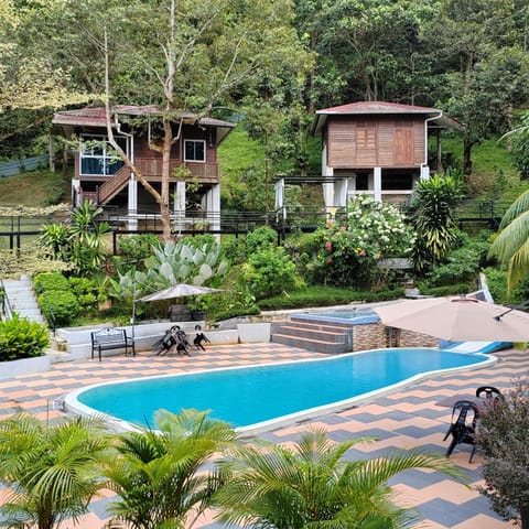 Property building, Natural landscape, Pool view, Swimming pool