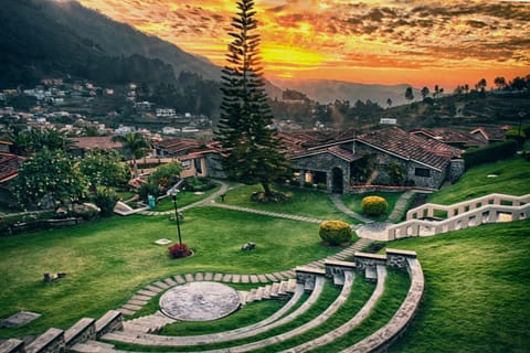 Spring, Natural landscape, Garden, Mountain view, Sunrise, Sunset