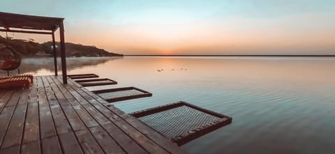 Natural landscape, Lake view, Sea view, Sunset