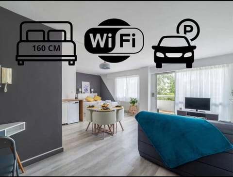 Grand studio confort, Parking Apartment in Villeurbanne