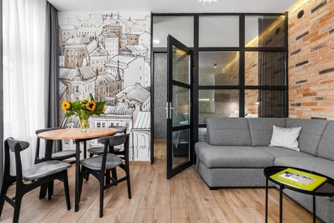 Living room, Seating area, Dining area