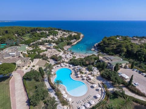 Bird's eye view, Summer, Beach, Swimming pool