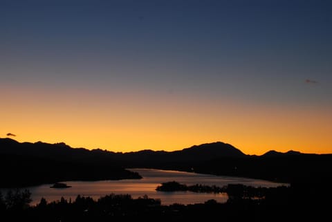 Natural landscape, Lake view, Mountain view, Sunset