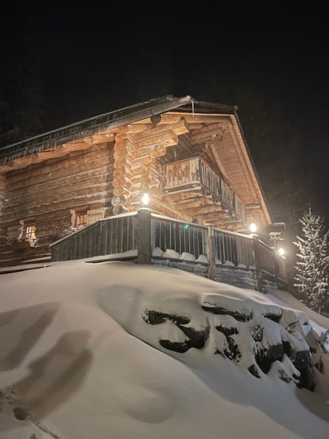 Property building, Night, Winter