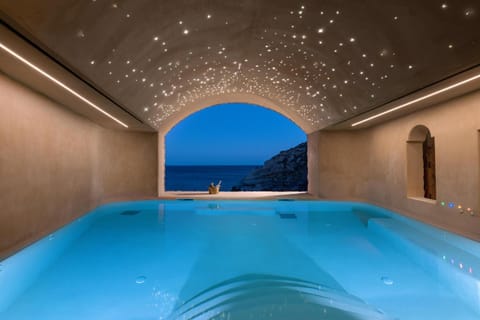 Night, Pool view, Swimming pool